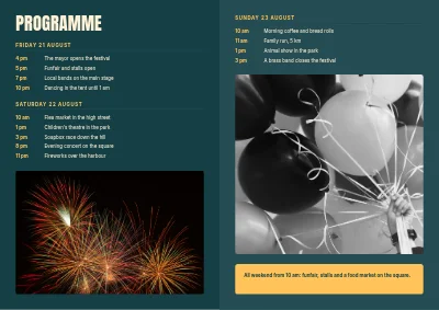 Página 2 de Town festival: programme