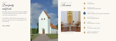 Pages 2–3 of Programme for a christening – 8 pages