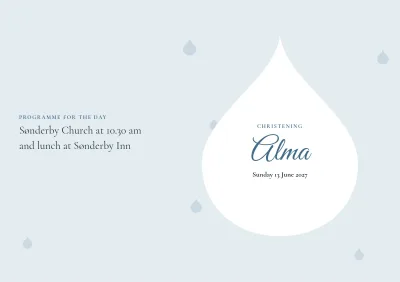 Programme for a christening – 8 pages