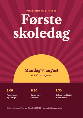 Første skoledag — velkommen til 0. klasse