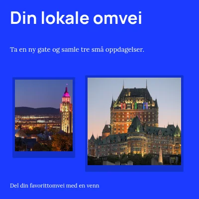 Din lokale avstikker · utstillingsvegg