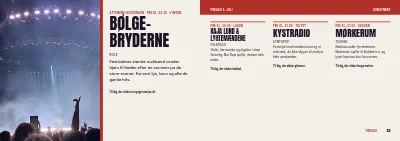 Side 22–23 af Festivalprogram for musik- og kulturfestival – 64 sider