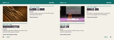 Side 26–27 af Festivalprogram for musik- og kulturfestival – 64 sider