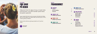 Side 2–3 af Festivalprogram for musik- og kulturfestival – 64 sider