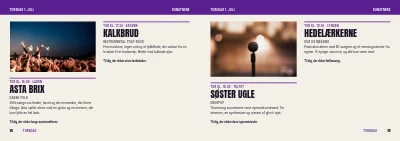 Side 14–15 af Festivalprogram for musik- og kulturfestival – 64 sider