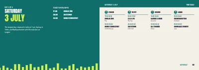 Seiten 24–25 von Programme for a music and culture festival – 64 pages