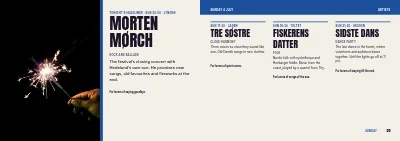 Seiten 34–35 von Programme for a music and culture festival – 64 pages