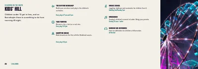 Seiten 40–41 von Programme for a music and culture festival – 64 pages