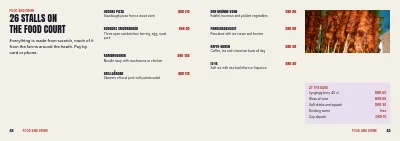 Seiten 42–43 von Programme for a music and culture festival – 64 pages