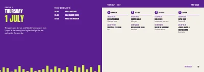 Seiten 12–13 von Programme for a music and culture festival – 64 pages