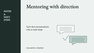 Mentoring with direction