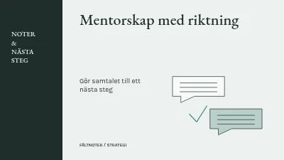 Mentorskap med riktning