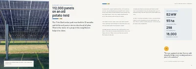 Pages 30–31 of Annual report for an energy company – 48 pages