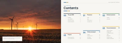 Pages 2–3 of Annual report for an energy company – 48 pages