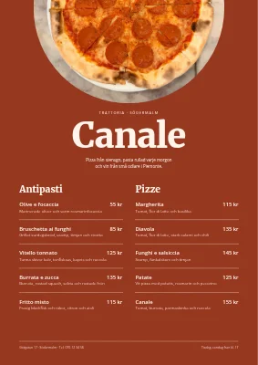 Trattoria — pizza och pasta