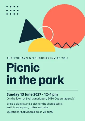 Picnic in the park — the neighbours invite