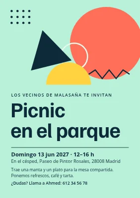 Picnic en el parque — invitan los vecinos
