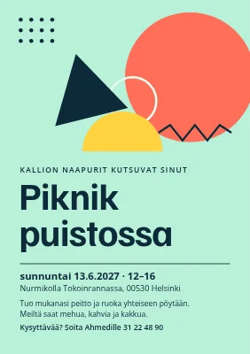 Piknik puistossa — naapurit kutsuvat