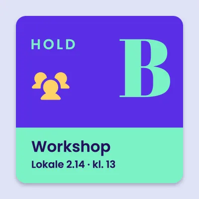Workshop, hold B