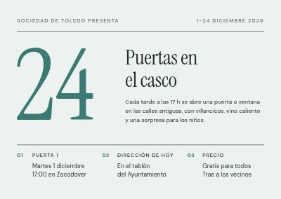 Calendario de Adviento viviente — 24 puertas