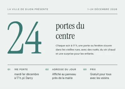 Calendrier de l'Avent vivant — 24 portes