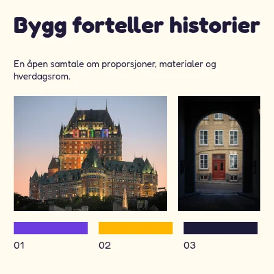 Bygninger forteller historier · fargelaboratorium
