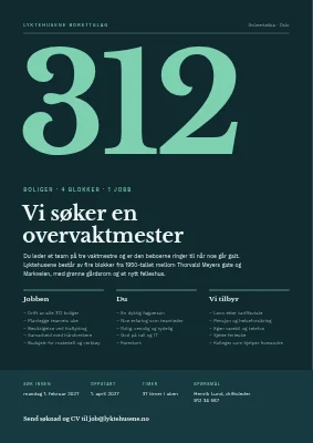 Stillingsannonse — hovedvaktmester