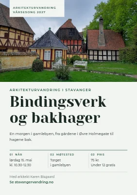 Arkitekturvandring — hus og hager