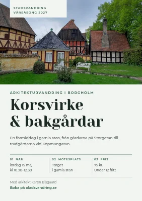Arkitekturvandring — hus och trädgårdar