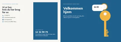 Omslag af Velkomsthæfte til nye beboere i boligforening – 16 sider