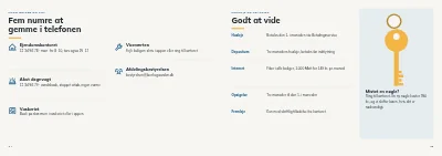 Side 14–15 af Velkomsthæfte til nye beboere i boligforening – 16 sider