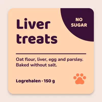 Liver treats with ingredients