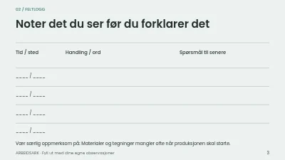 Side 3 av Arbeidsflyt for workshop