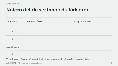 Sida 3 av Arbetsflöde för workshop