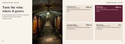 Pages 16–17 of Brochure for a Danish vineyard – 24 pages