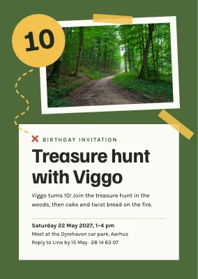 10th birthday — treasure hunt in the woods