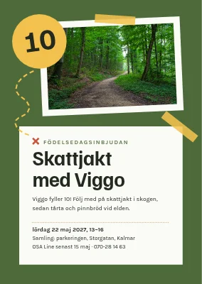 10-årsdag — skattjakt i skogen