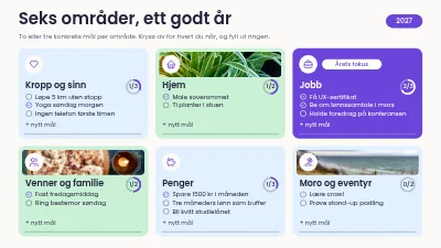 Seks områder, ett godt år