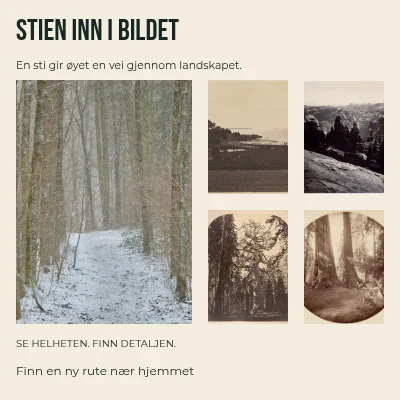 Stien inn i bildet · Skriftbånd