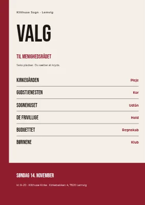 Valg til menighedsrådet i Lemvig
