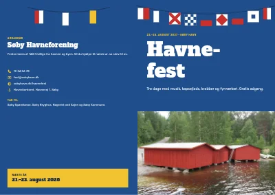 Omslag af Program for havnefest – 12 sider
