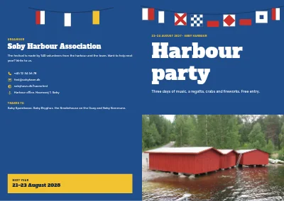 Cover of Programme for a harbour festival – 12 pages