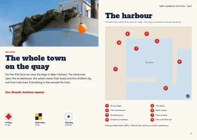 Pages 2–3 of Programme for a harbour festival – 12 pages