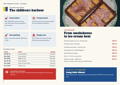 Pages 8–9 of Programme for a harbour festival – 12 pages