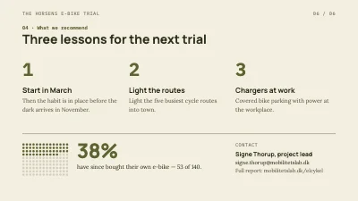 Page 6 of Research results — a year on an e-bike