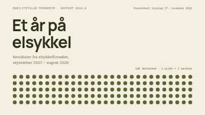 Forskningsresultater — et år på elsykkel