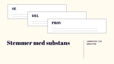 Stemmer med substans