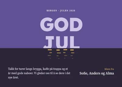 Julekort — God jul ved kanalen