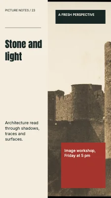 Stone and light · Side masthead