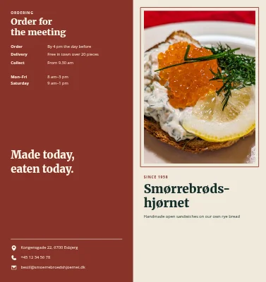 Smørrebrød: menu and ordering